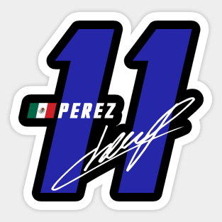 Sergio Perez 11 Signature Number Sticker